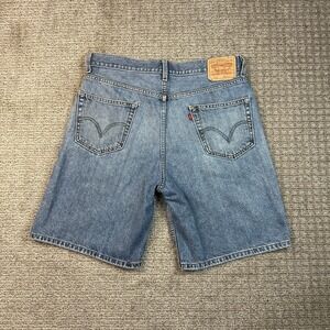 Levis 550 Mens Relaxed Fit Denim Shorts Blue Jean Medium Wash Size 36